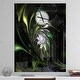 preview thumbnail 1 of 13, Designart 'Multi Colored Green Stained Glass' Oversized Modern Wall CLock 30 in. wide x 40 in. high