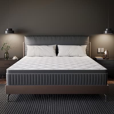 SweDrea 8/10 in. Cooling Innerspring Hybrid Medium Firm mattress Motion Isolation with CertiPUR-US, SGS and OEKO-TEX Certified