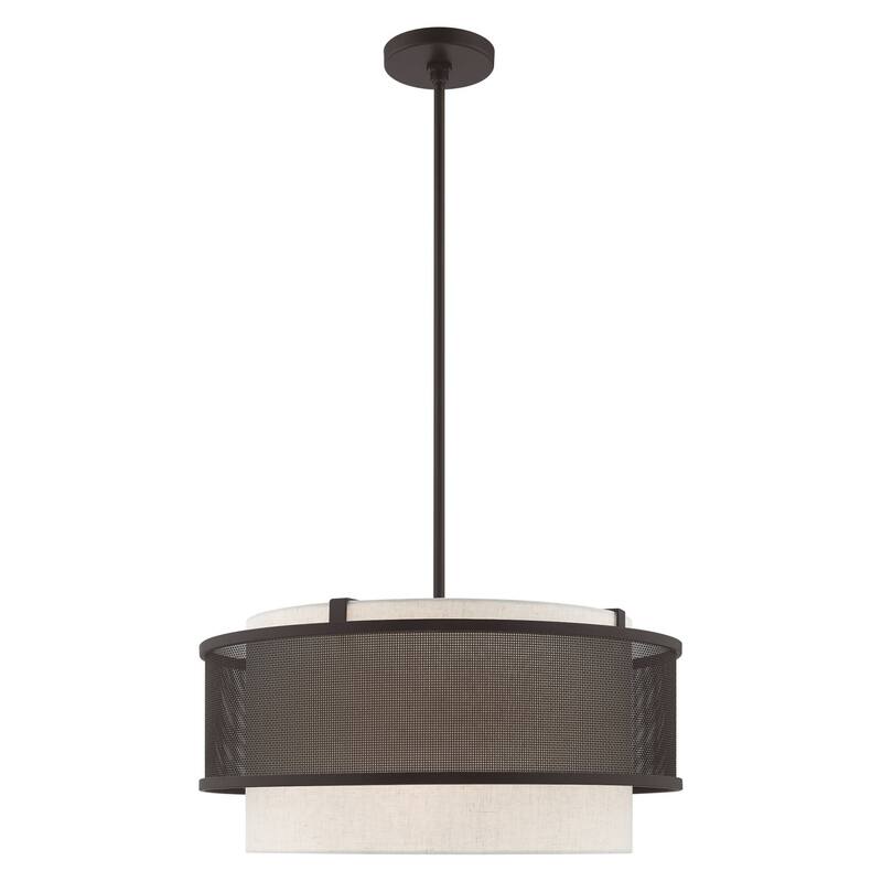 Livex Lighting Braddock 4 Light 20" Wide Drum Chandelier