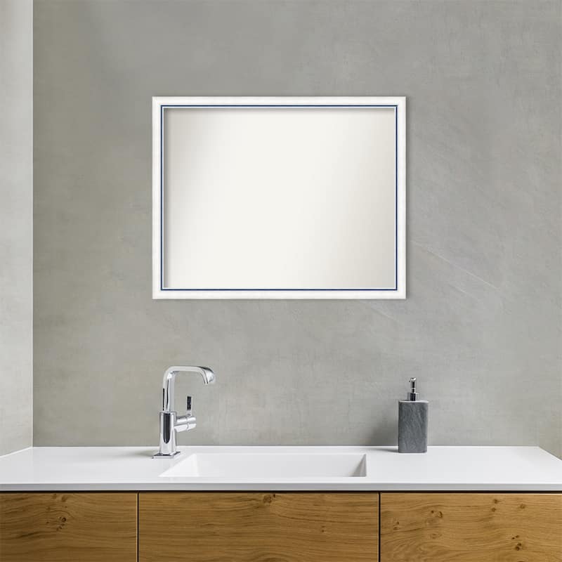 Morgan Non-Beveled Wood Framed Bathroom Vanity Wall Mirror