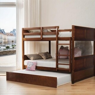 Full over Full Bunk Bed with Twin Size Trundle - Bed Bath & Beyond ...