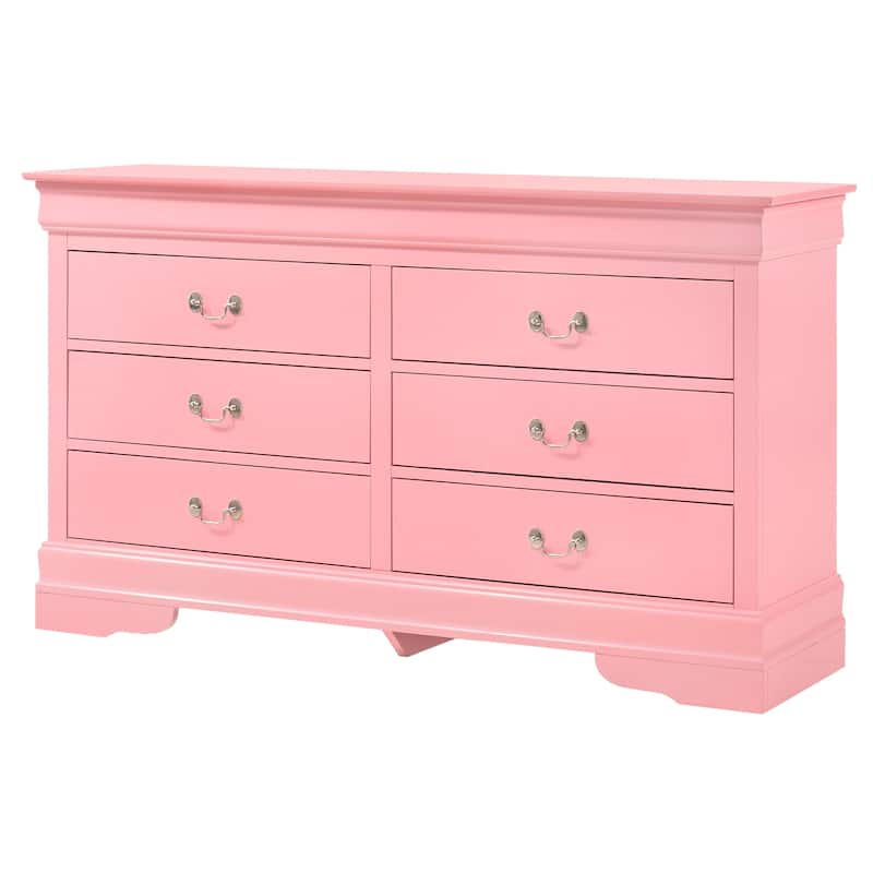 Louis Phillipe 6-drawer Bedroom Dresser