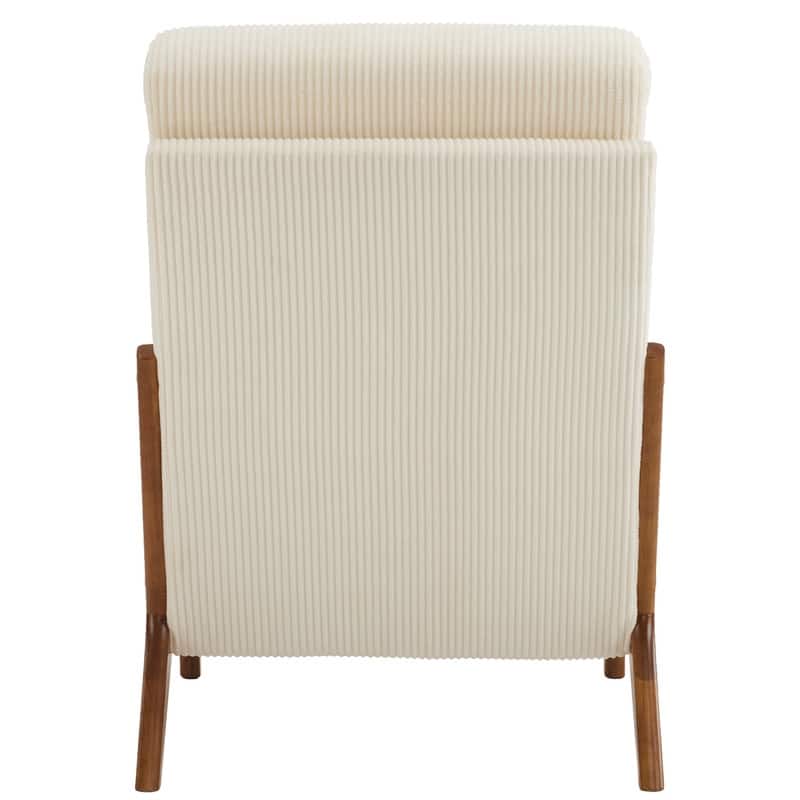 High Back Solid Wood Armrest Backrest Leisure Chair Accent Chair