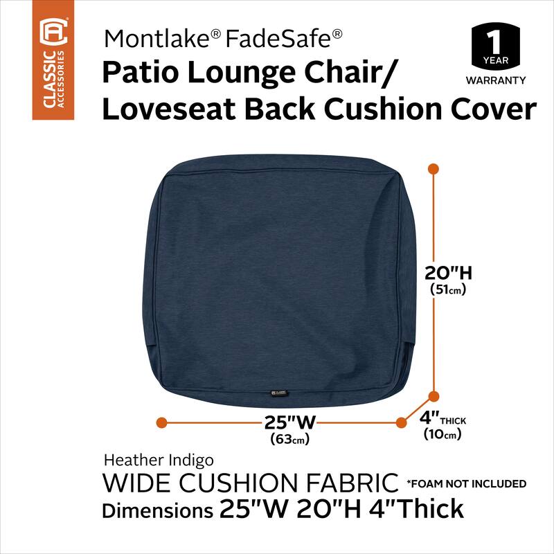 Classic Accessories Montlake Water-resistant Cushion Slip Cover