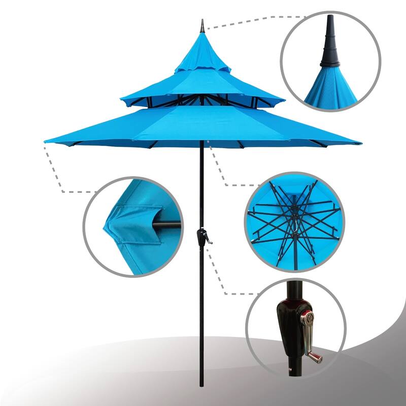Maypex 9-foot Pagoda Market Umbrella