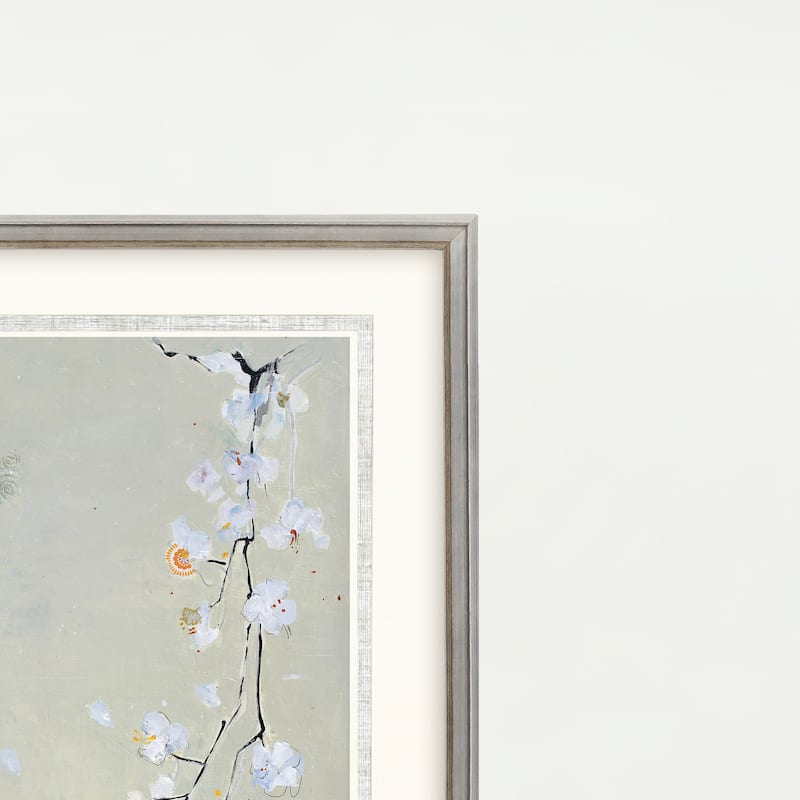 Bird Family I Framed Art Giclee Under Glass - White