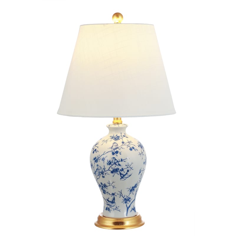 Grace 24" Floral LED Table Lamp, Multi/Brass by JONATHAN Y