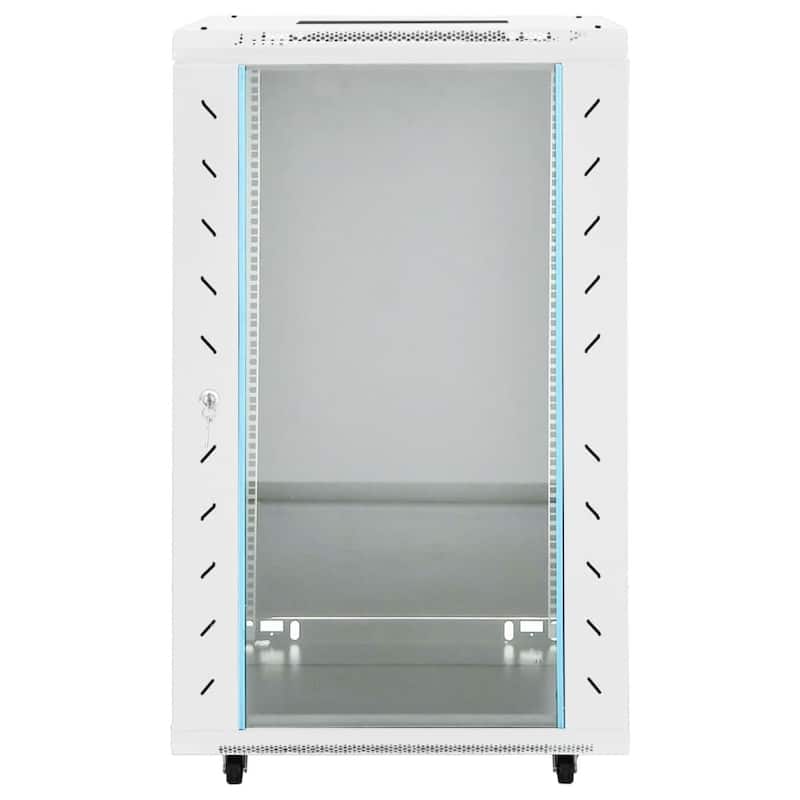 vidaXL 15/18U Network Cabinet 19" IP20 Gray/Black 23.6" x 17.7/23.6" x 33.9/39.4"