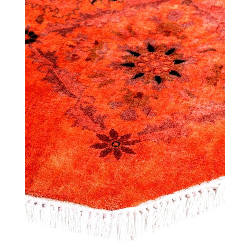 Fine Vibrance One-of-a-Kind Hand-Knotted Area Rug - Pink, 5' 1" x 5' 1" - 5' 1" x 5' 1"