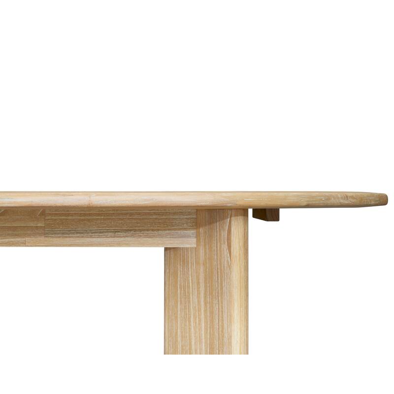 NPD Furniture Drego 78.5 Inch Oval Dining Table - Natural Whitewash