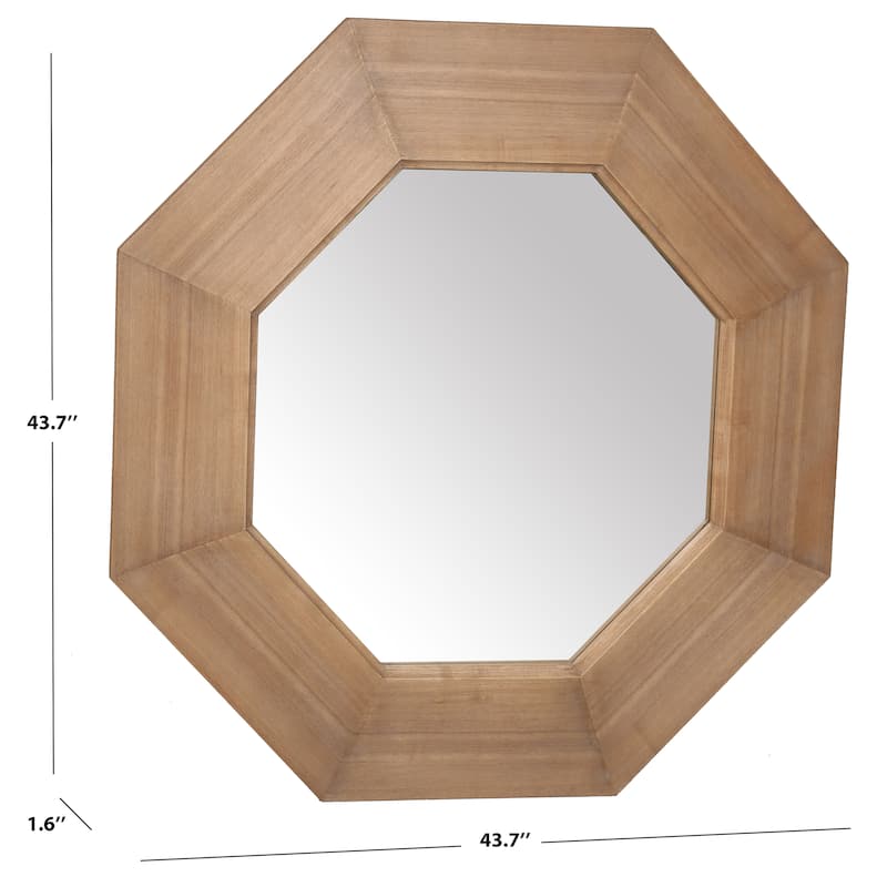 SAFAVIEH Couture Lacarlo 43.7-inch Octagon Wood Mirror - 43.7"W x 1.6"D x 43.7"H
