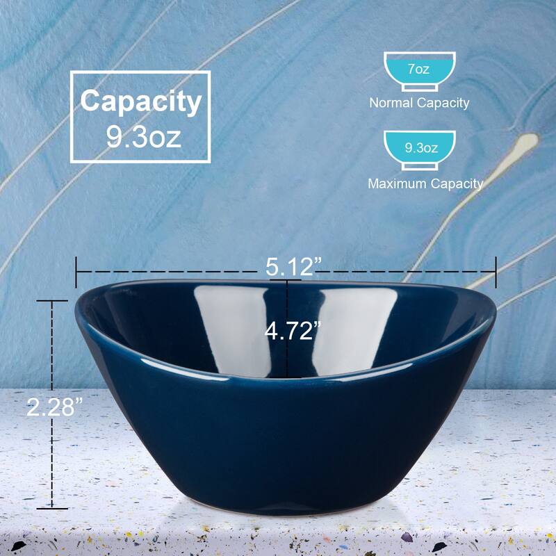 42 Ounce Porcelain Bowls Set of 4 Pack Premium White Ceramic Bowls for Cereal, Soup, Salad, Pasta