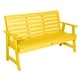 preview thumbnail 1 of 5, BAHIA VERDE OUTDOORS Riverside 5-Foot Garden Bench Sunbeam Yellow