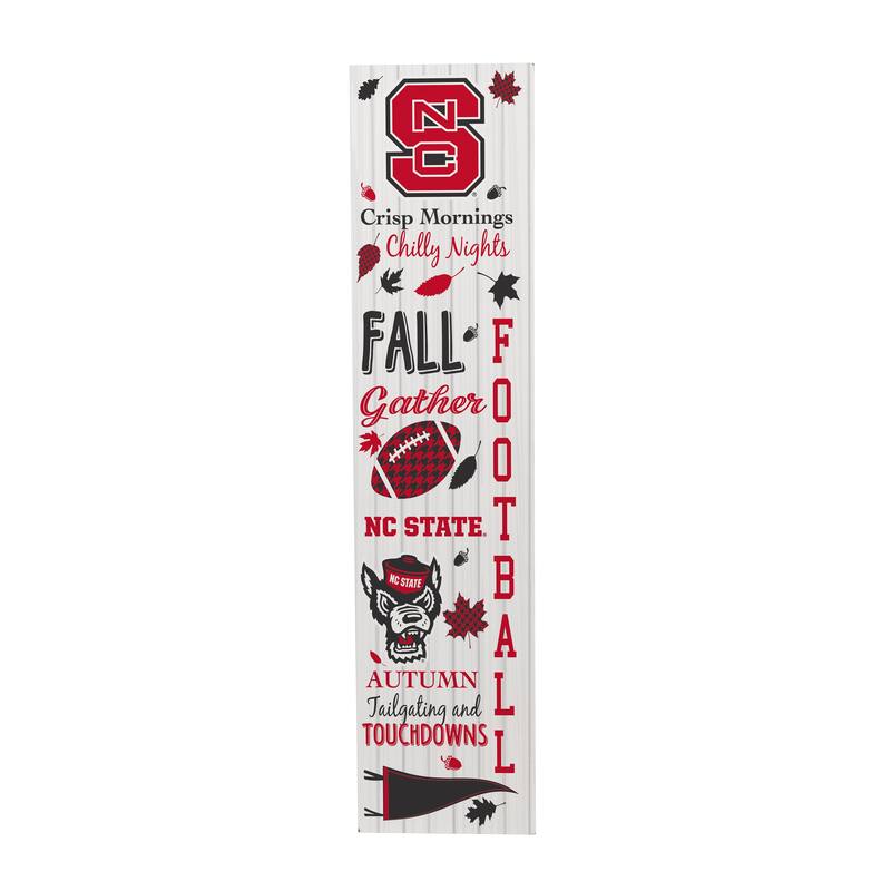 47" Double Sided Seasonal Porch Leaner, North Carolina State University - 47" x 11.25"