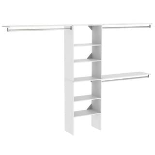 Arrange a Space RCMAY Better Closet Organizer System Top Shelf and Single  Shelf/Hang Rod Kit