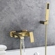 preview thumbnail 6 of 17, Solid Brass Wall Mounted Roman Tub Faucet with Handheld Shower Head