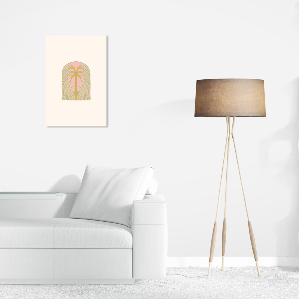 Wynwood Studio Canvas Floral and Botanical Palms Paradise Pink and Light Pink Modern & Contemporary Wall Art Canvas Print