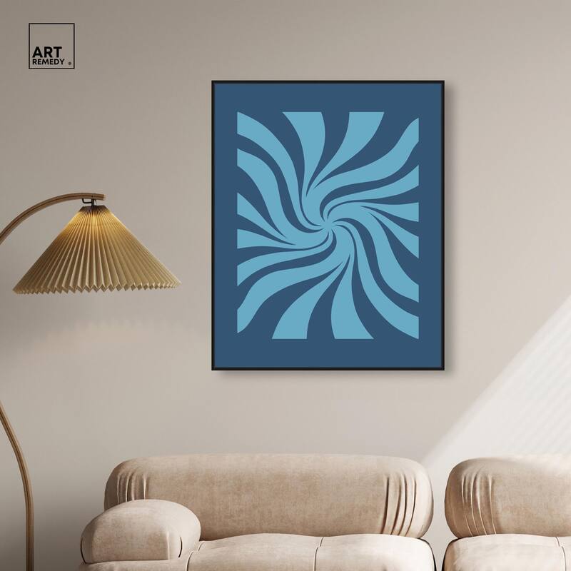 Carnaval Retro Blues Canvas by Art Remedy