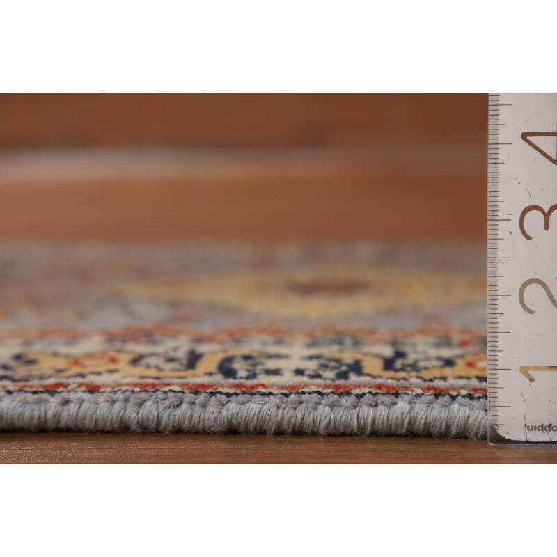 Geometric Traditional Heriz Serapi Runner Rug Handmade Wool Carpet - 2'7"x 8'1"