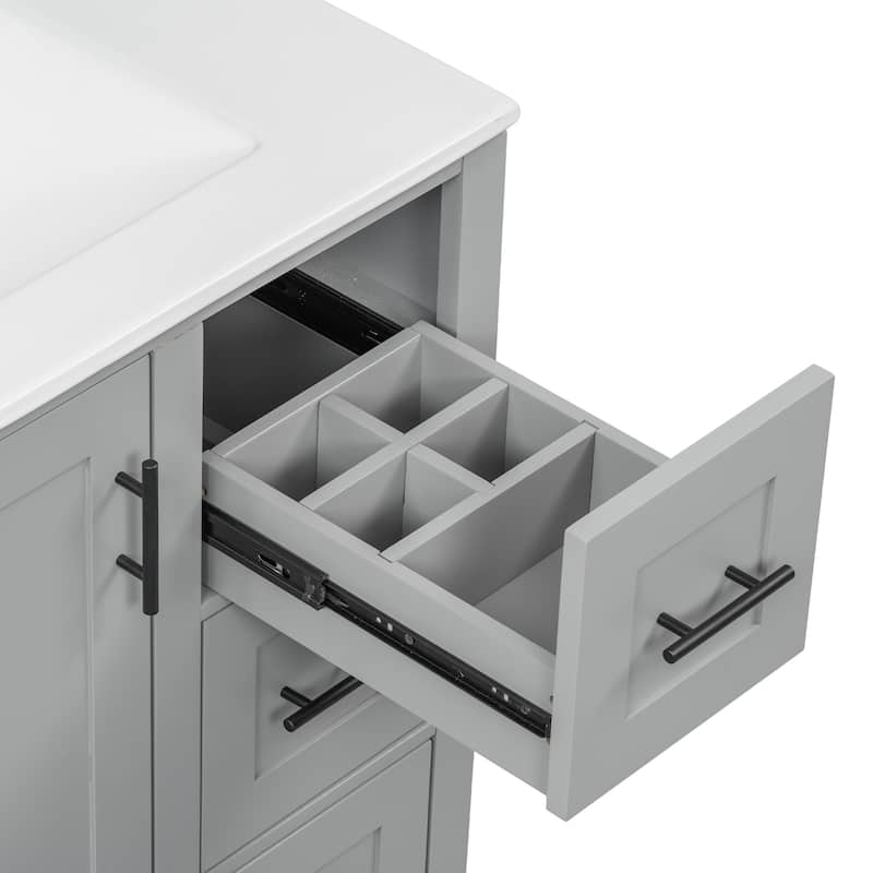 30" Contemporary Bathroom Vanity with Ceramic Sink by Harper&Bright Designs