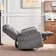 preview thumbnail 5 of 36, 270° Swivel Velvet Recliner, Extra Wide Power Recliner Chair w/Heat Massage - USB & Type C Charging Port