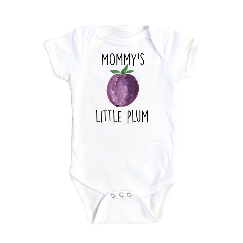 Plum Mommy - Baby Boy Girl Clothes Infant Bodysuit Funny Cute Newborn - White - 6-9M