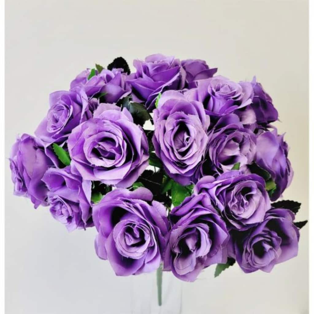 Light Purple Rose Bush Artificial Flower