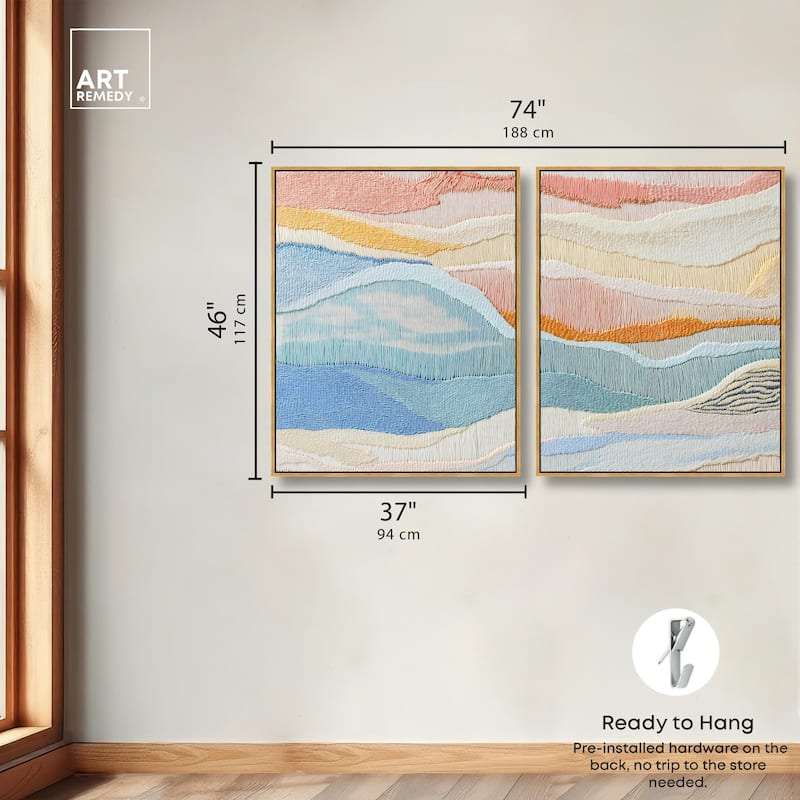 Morning Calm I Canvas Set of 2 by Art Remedy