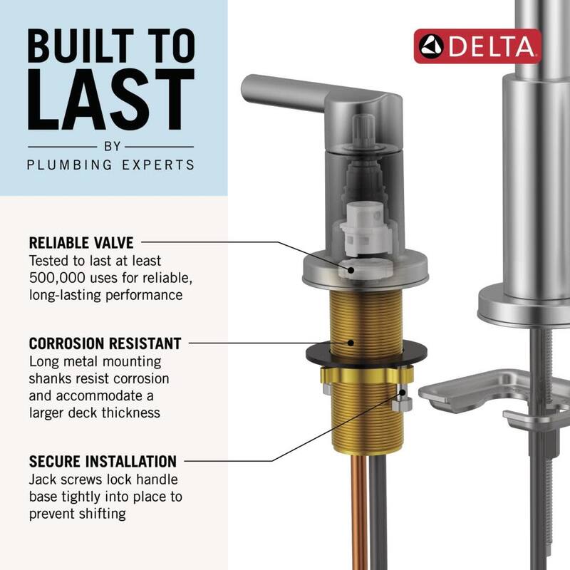 Delta 35894LF Nicoli 1.2 GPM Widespread Bathroom Faucet with Cross