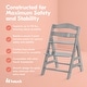 preview thumbnail 3 of 6, hauck Alpha+ Grow Along Adjustable Boosted Wooden Highchair, Beechwood, Grey - 16.5