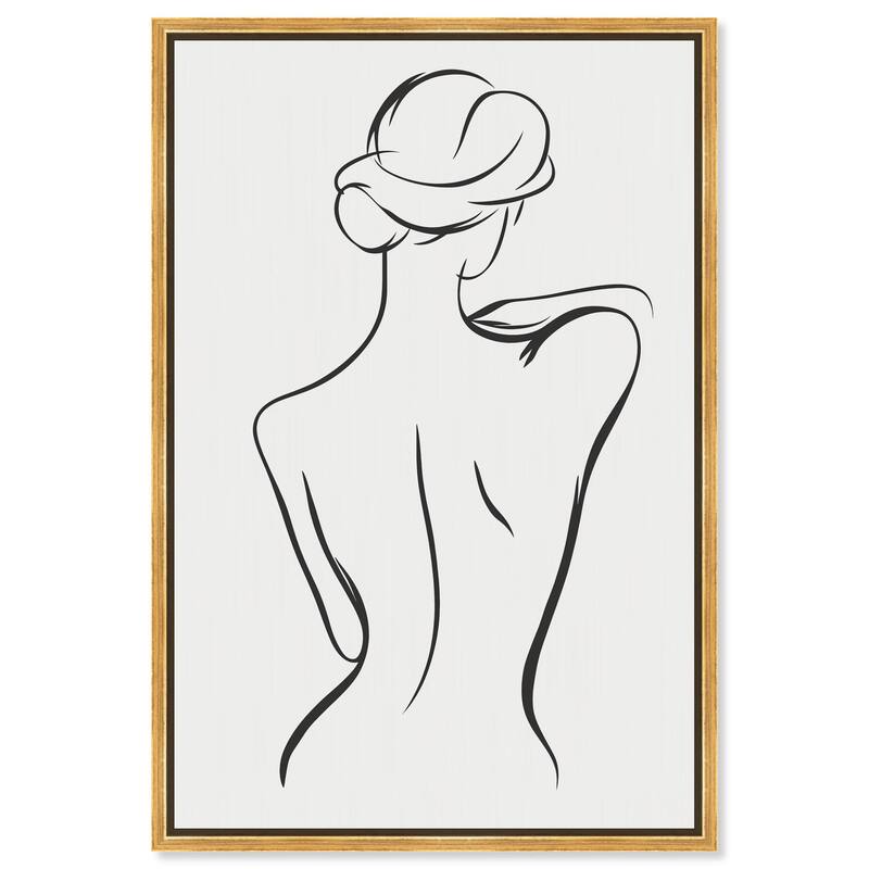 Woman in Contour III Canvas by Art Remedy - Gold - 36" x 54"