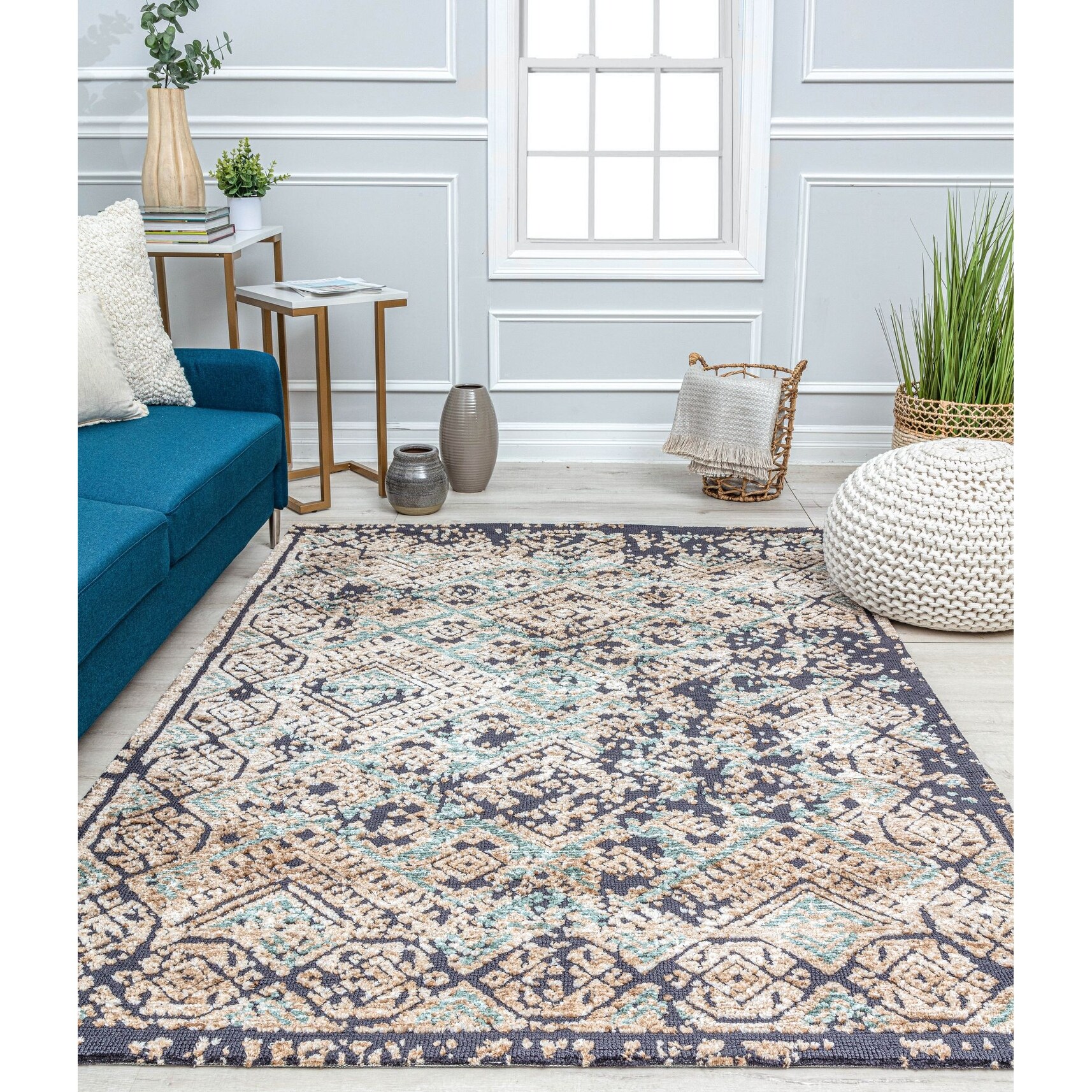 Rugs America Gianna Smoky Nights Area Rug On Sale Bed Bath & Beyond 38377437