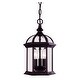 preview thumbnail 6 of 6, Kensington 3-Light Outdoor Hanging Lantern in Textured Black