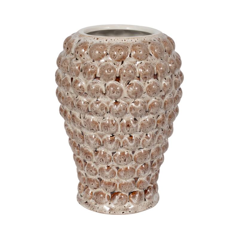 Sagebrook Home Ceramic Essence, Brown, Novelty - Unique Decorative Vase for a Modern Home