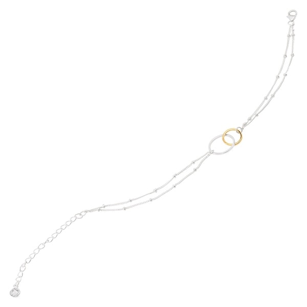 Circle Necklace in 18K Two-Tone Gold-Plated Sterling Silver