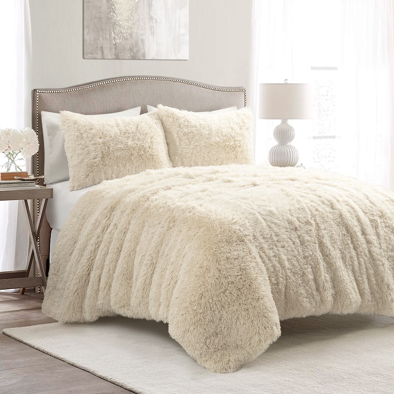 Lush Decor Emma Faux Fur Comforter Set