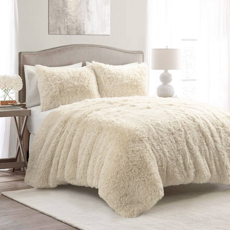 Lush Decor Emma Faux Fur Comforter Set