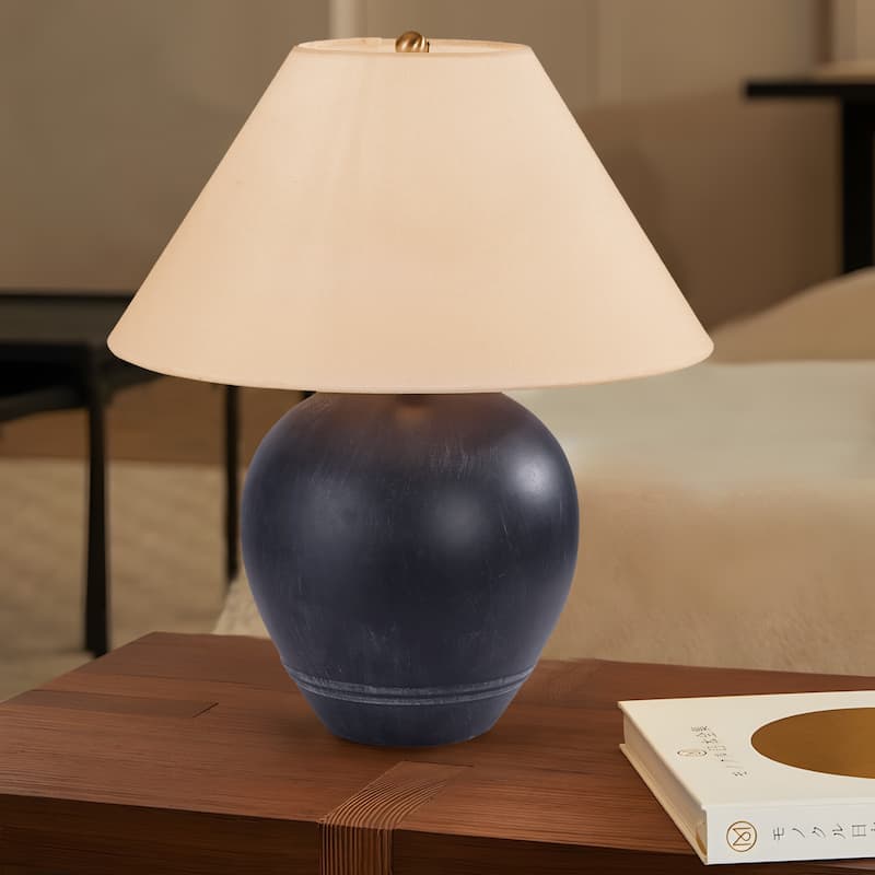 Global Accent Ceramic Table Lamp with Linen Shade
