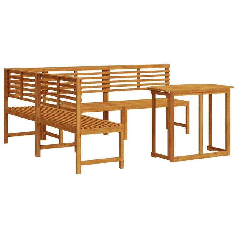 vidaXL Garden Bench Set Brown solid acacia wood - 20 x 35 x 30