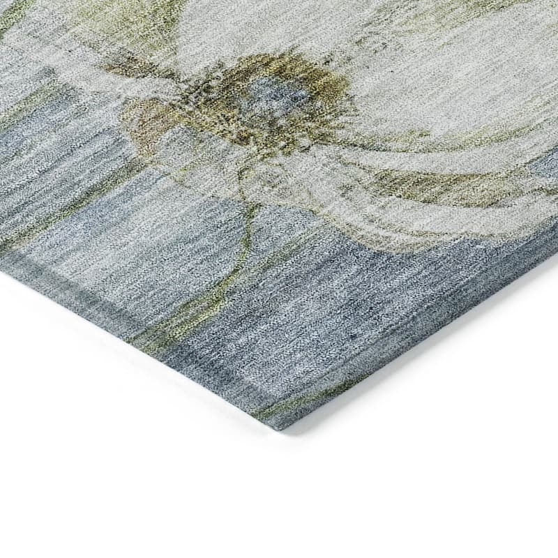 HomeRoots Floral Transitional Rectangle Outdoor Rug