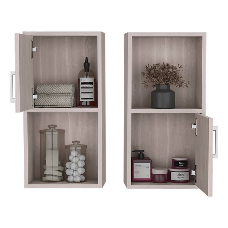 Florence Wall-Mounted Medicine Cabinet - 23.7" H, 11.8" W, White Finish, Contemporary Bathroom Storage