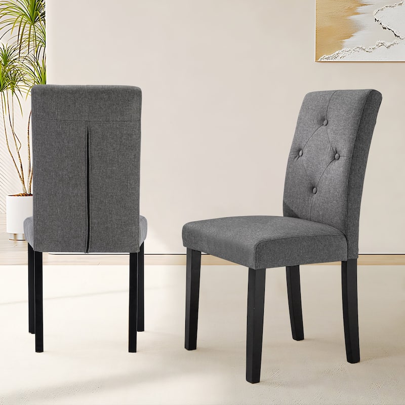 Upholstered Dining Chairs Set of 2/4/6 Modern Dining Chairs with Solid Wood Legs and High Back Dining Room Chairs