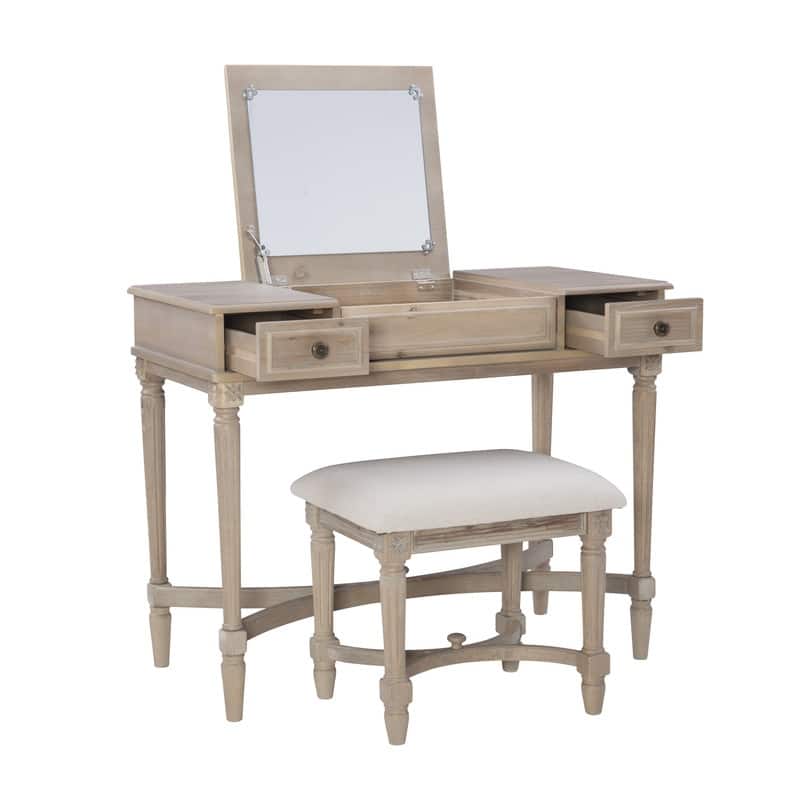 Marilyn Gray Wash Vanity Set