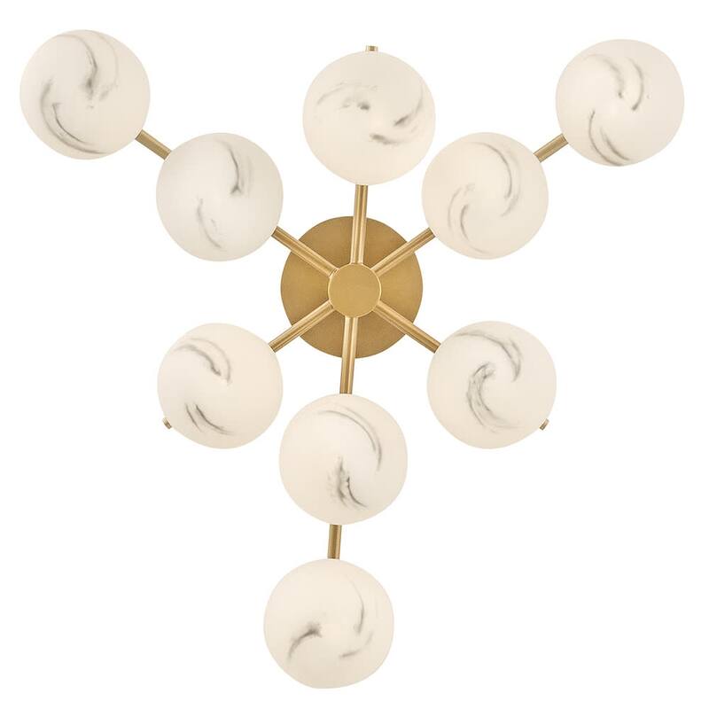 Fredrick Ramond FR41903 Selene 9 Light 30" Wide Semi-flush Ceiling