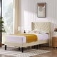 preview thumbnail 11 of 18, Kids Bed Frame, Height Adjustable Upholstered Bed, Twin Size Bed Set of 2