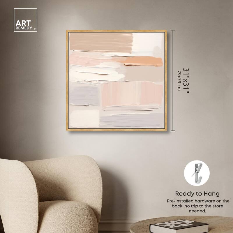 Roseate Cream Tones III Canvas by Art Remedy