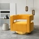 preview thumbnail 25 of 114, HULALA HOME Carisa Modern Upholstered Swivel Open-Back Barrel Chair with Golden Base Set of 1 - Mustard