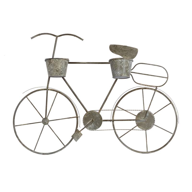 Metal Bike Planter - Gray - Roche River Decor - Gray