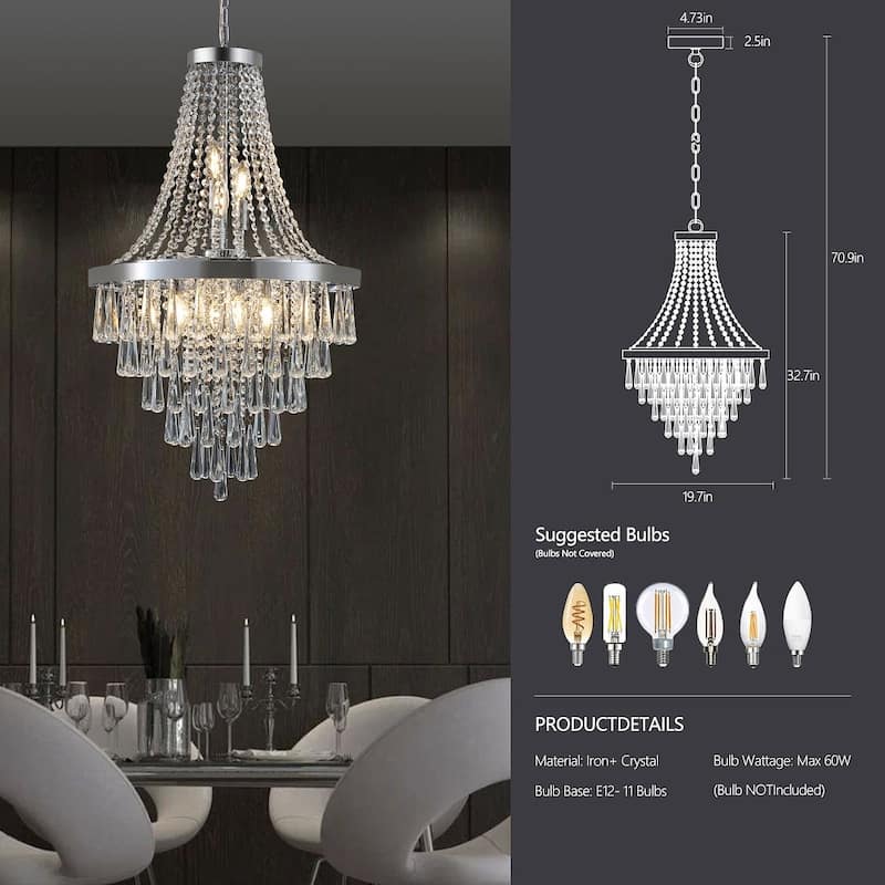 Modern gorgeous gold round crystal chandelier with raindrop crystal