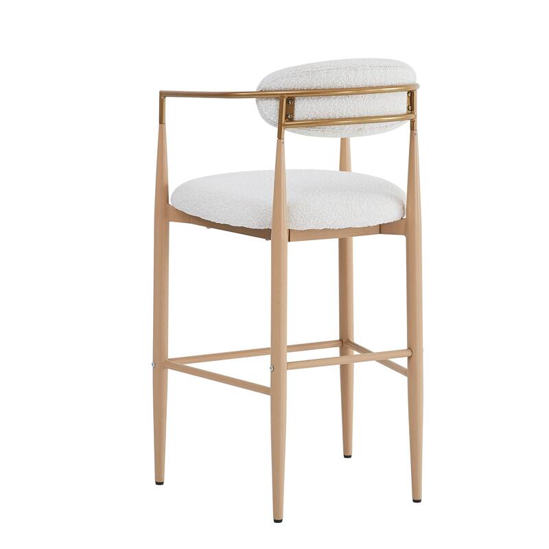 Barstools Set Of 2,Upholstered Bar Stools With Back